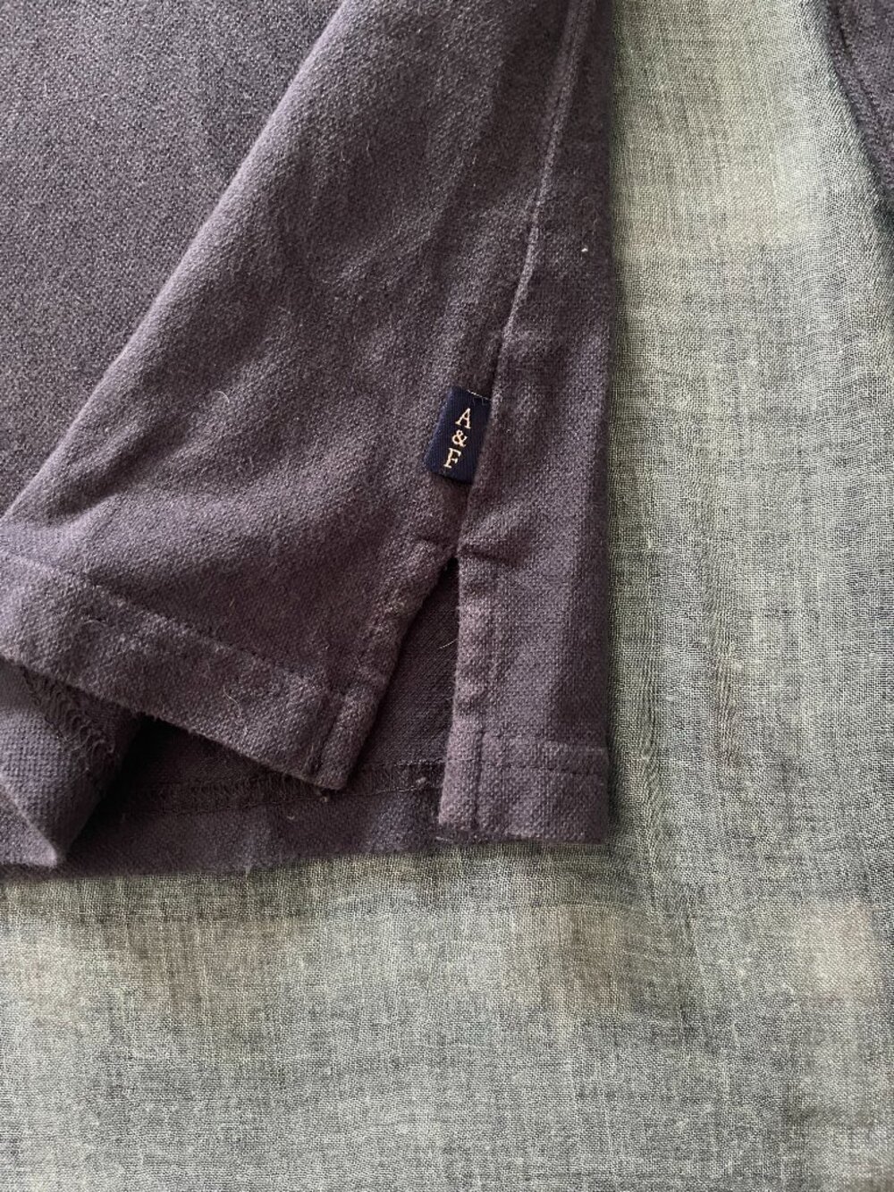 CUTE Y2K Abercrombie & Fitch Polo Long Sleeves Navy Small - Picture 4 of 5